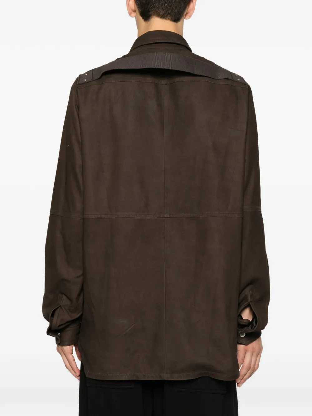 Rick Owens Overhemd met studs Bruin