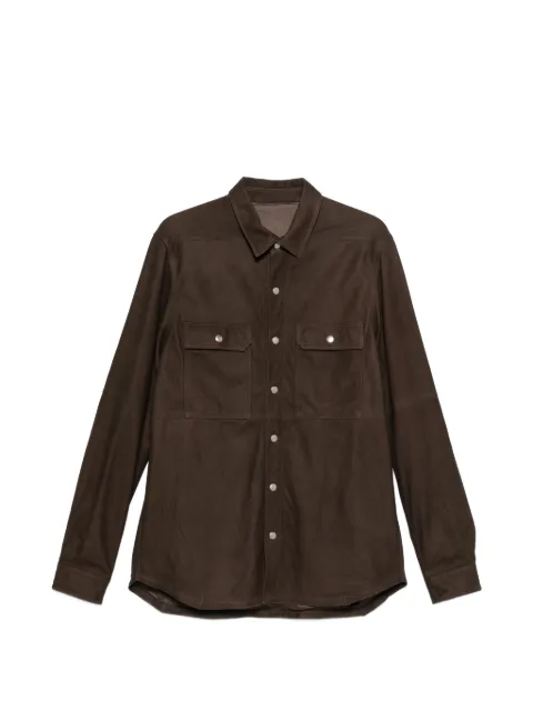Rick Owens leather press-stud shirt