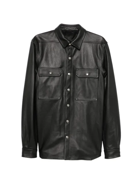 Rick Owens leather press-stud jacket
