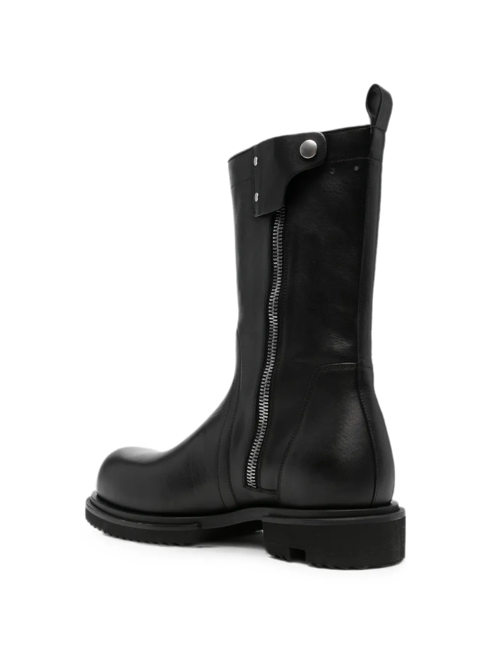 Rick Owens side-zip leather boots Zwart