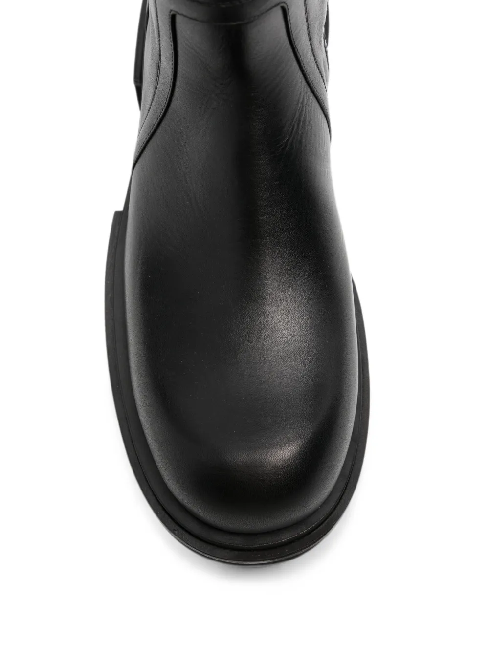 Rick Owens side-zip leather boots Zwart