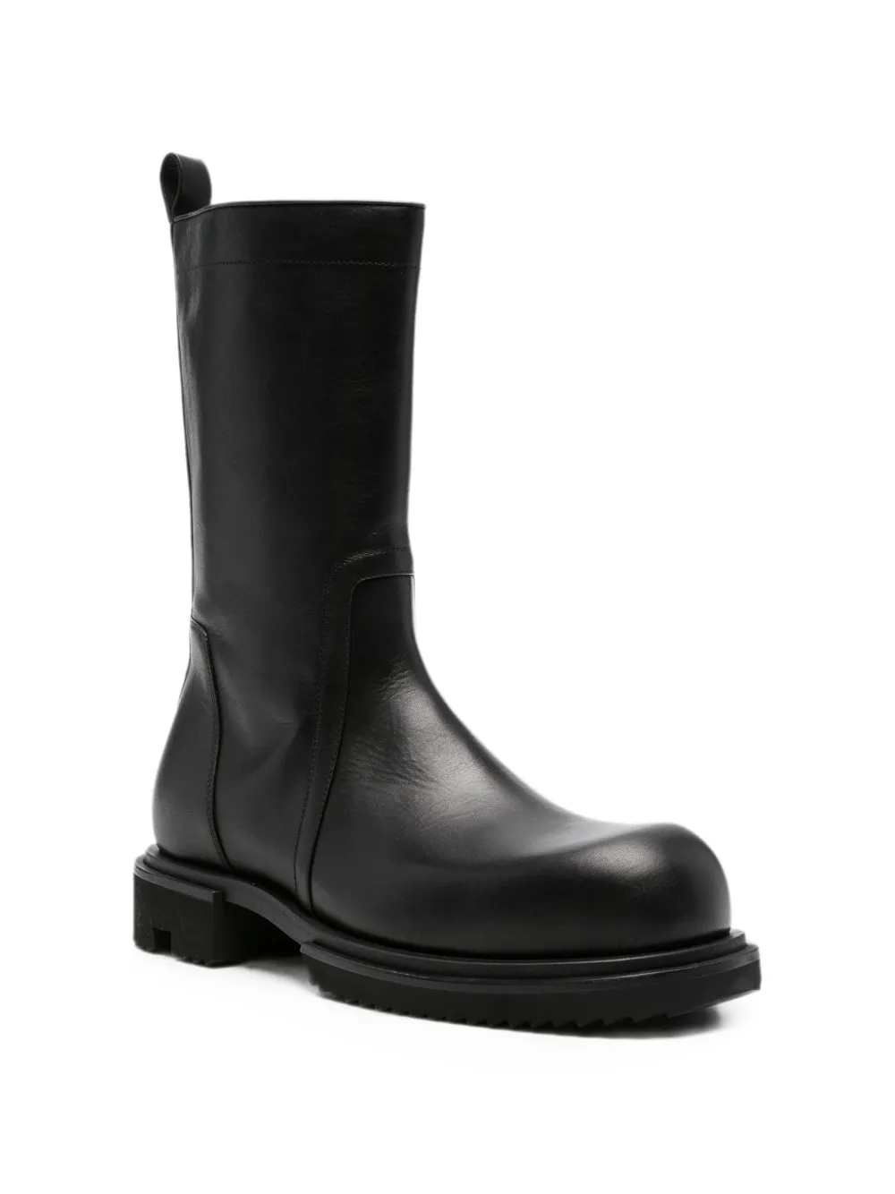 Rick Owens side-zip leather boots Zwart
