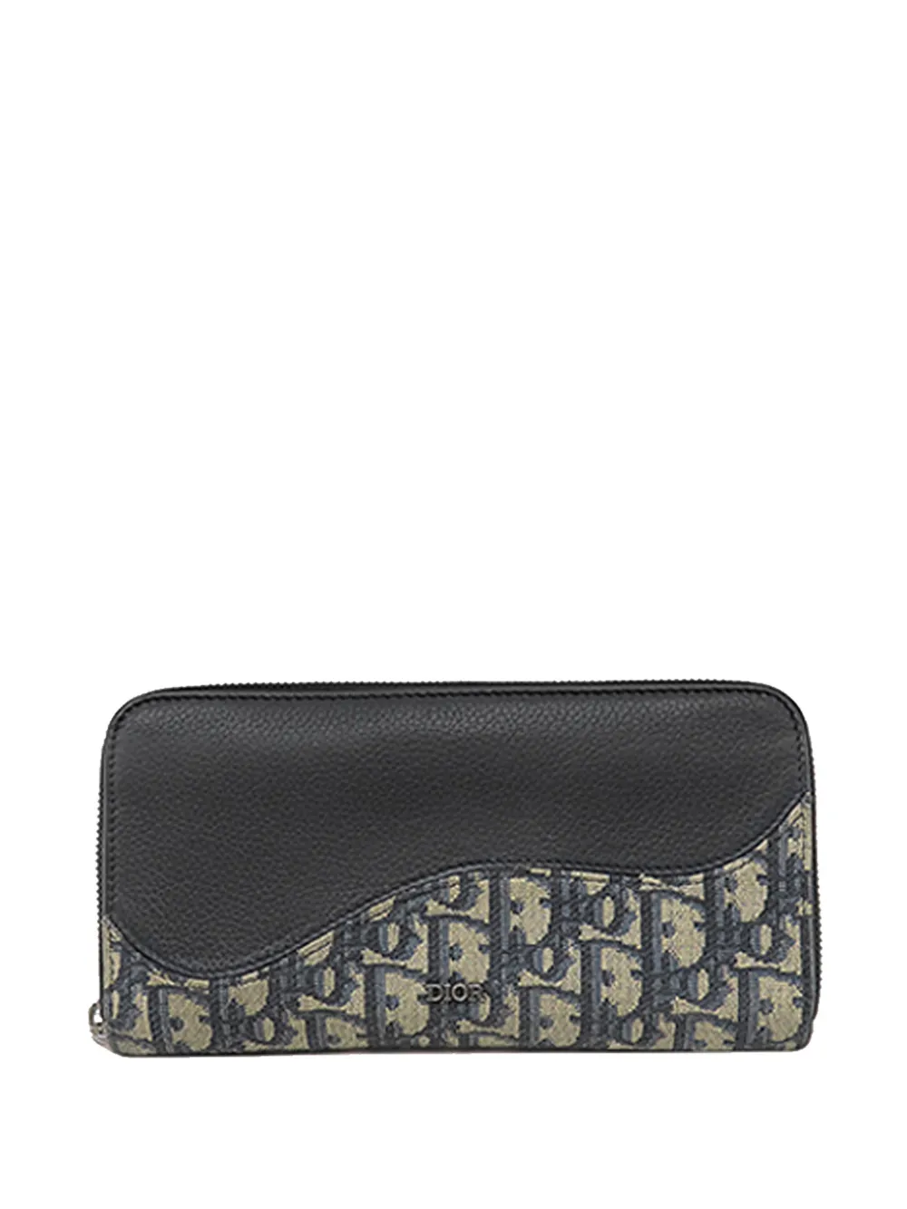 Christian Dior Pre-Owned 2010-2026 längliches Oblique Portemonnaie aus Canvas und Leder - Schwarz