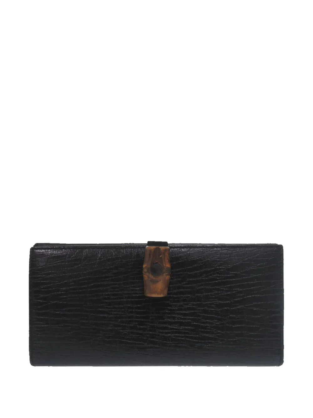Gucci Pre-Owned Portafoglio XX secolo in pelle e bambù - Nero