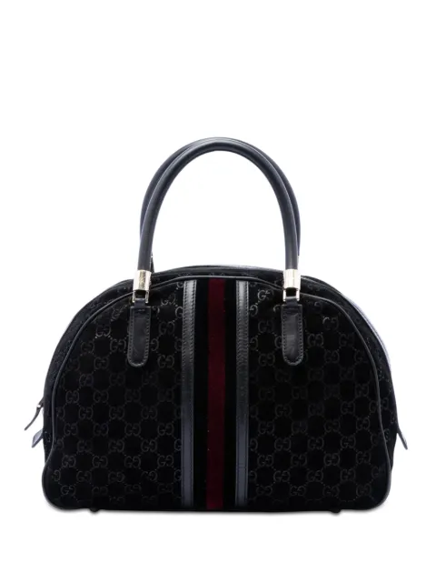 Gucci Pre-Owned 2000-2015 GG Suede Web Dome handbag