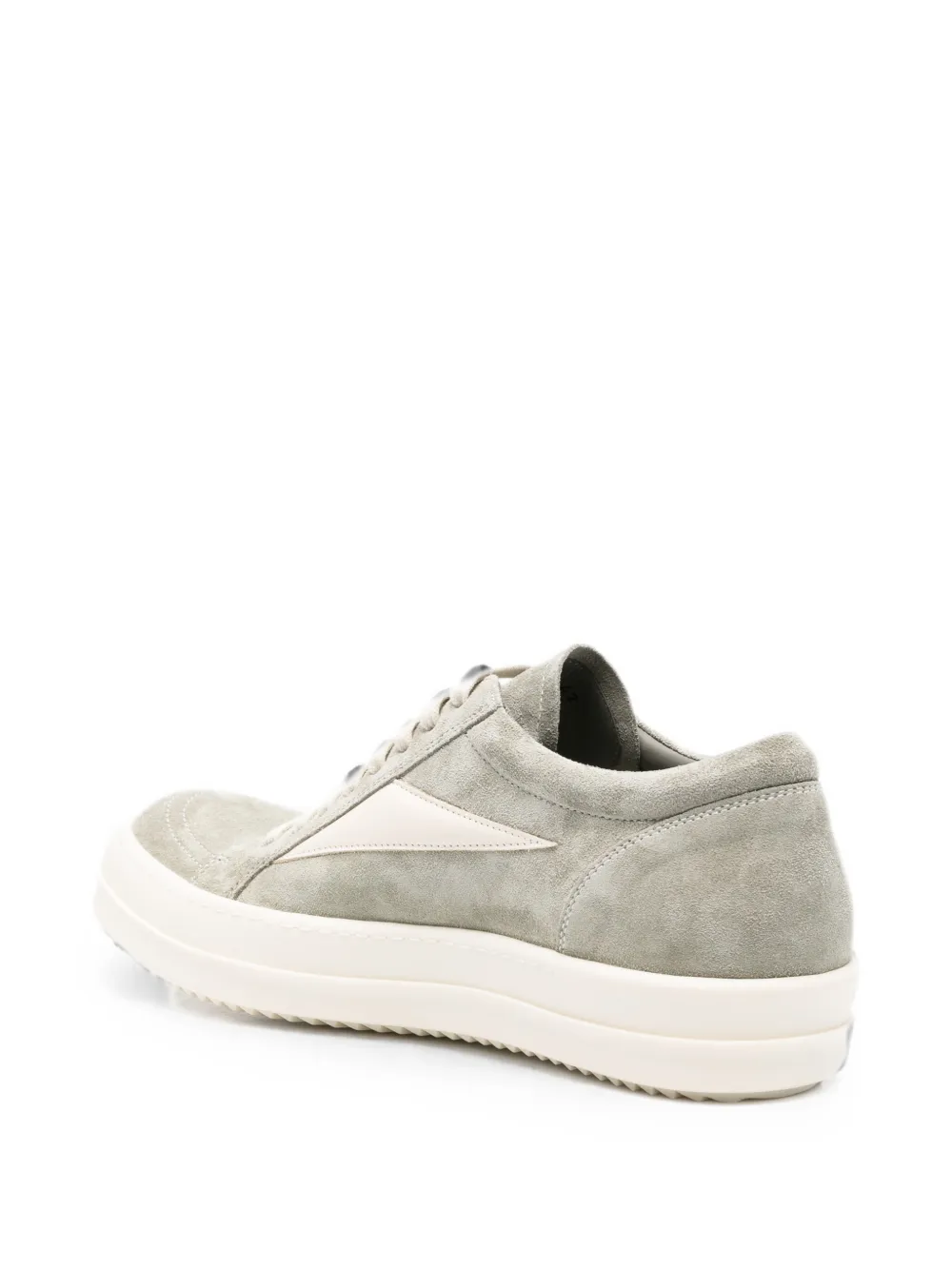 Rick Owens suede panelled sneakers Grijs