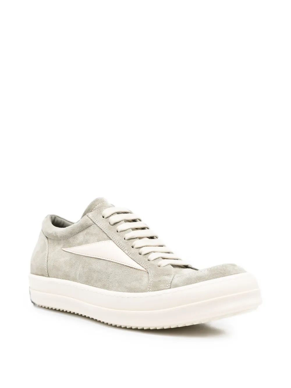 Rick Owens suede panelled sneakers Grijs