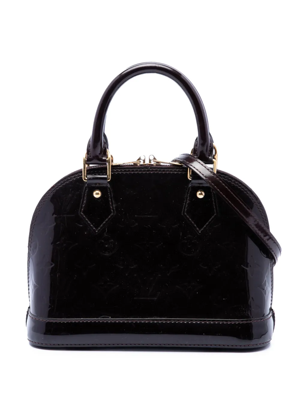 Louis Vuitton Pre-Owned Borsa a tracolla Alma BB in pelle Vernis con monogramma 2013 - Viola