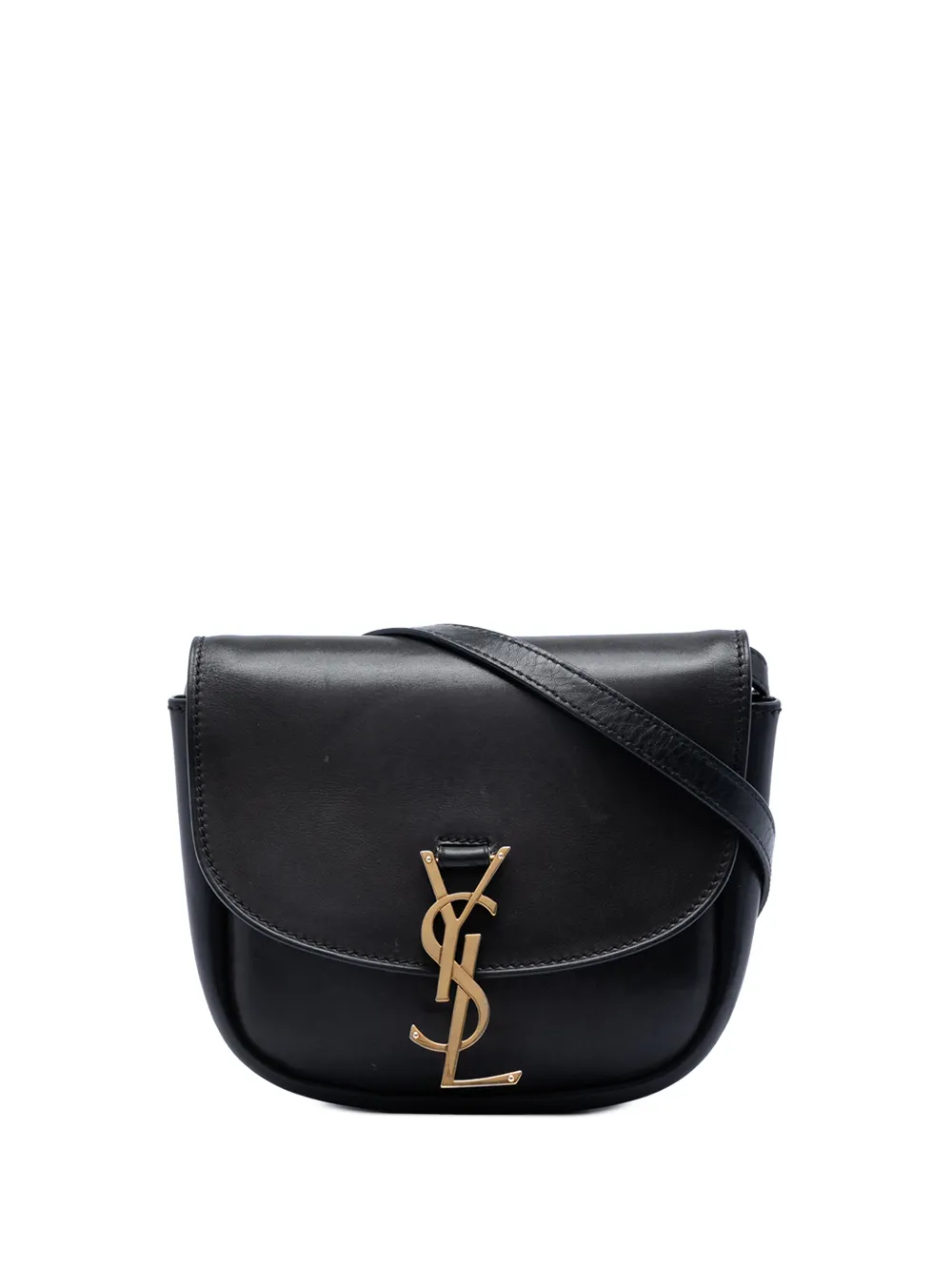 Saint Laurent Pre-Owned Borsa a tracolla Kaia piccola in pelle con monogramma 2020 - Nero