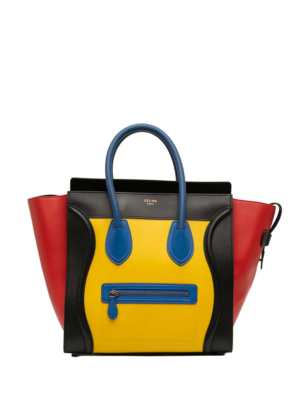 Celine Pre-Owned Borsa tote mini in pelle tricolore 2014 - Giallo