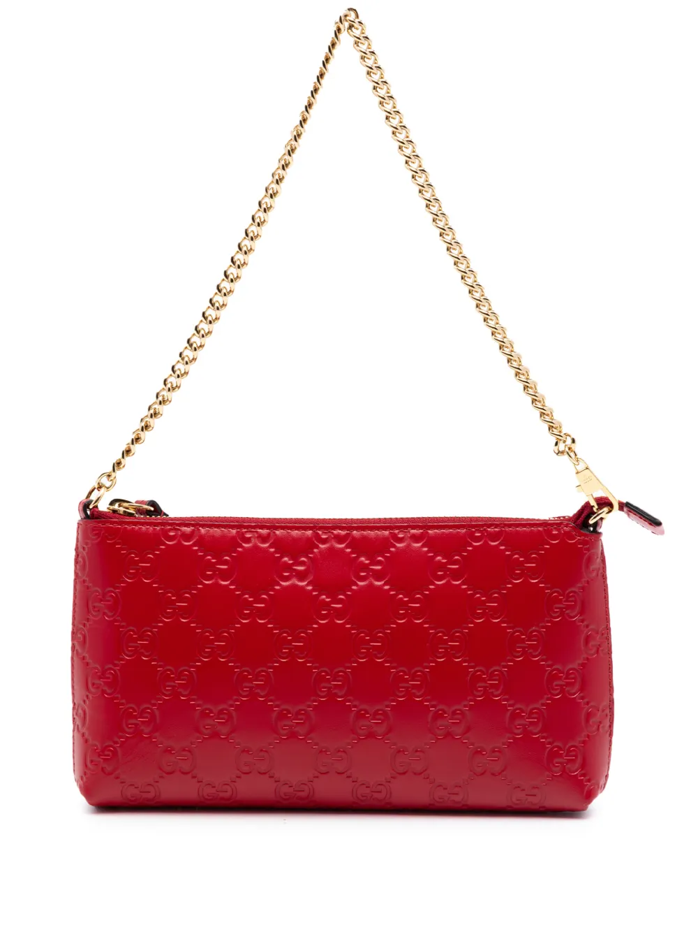 Gucci Pre-Owned Borsa a spalla Guccissima Chain Pochette 2000-2015 - Rosso