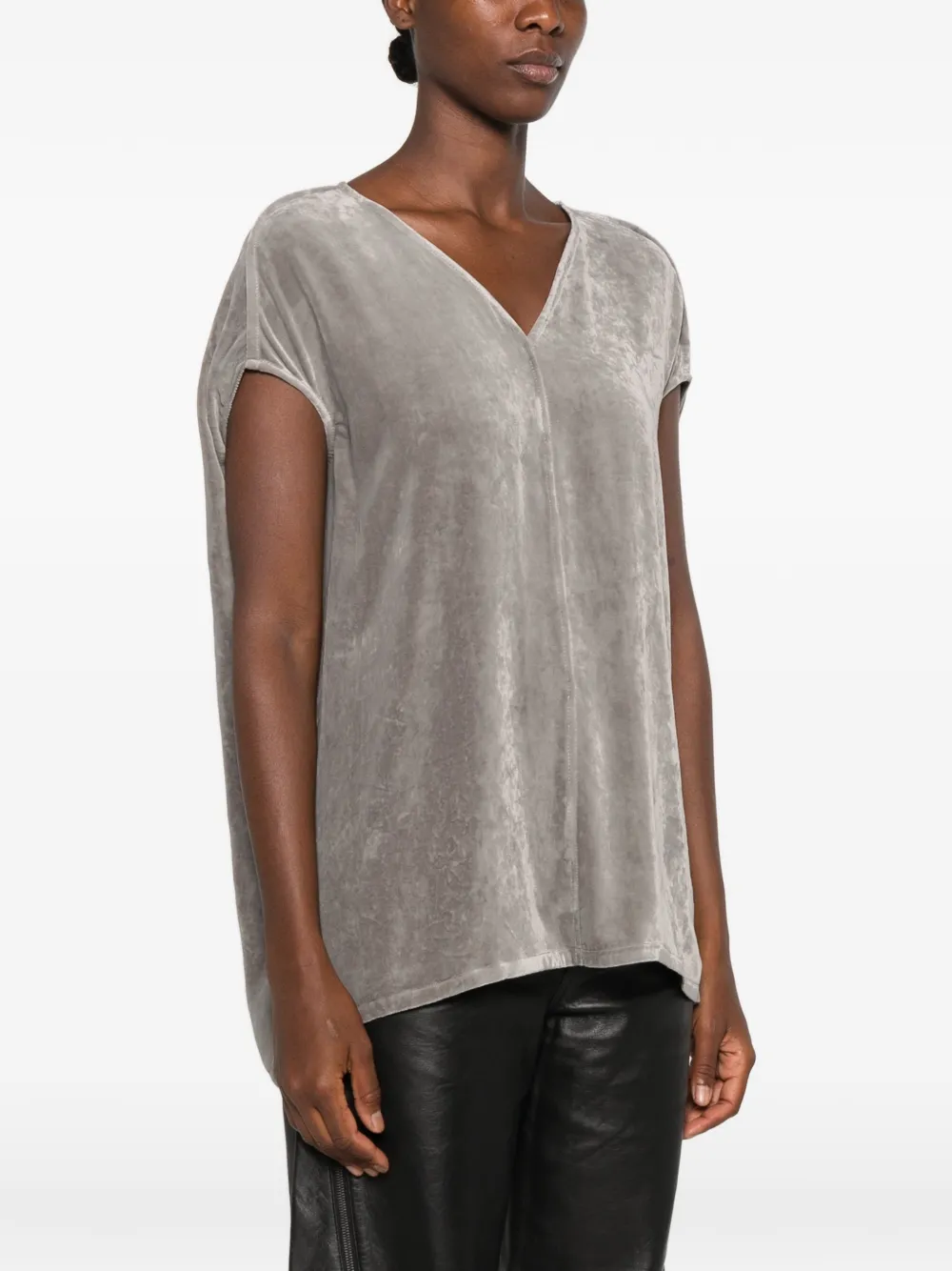 Rick Owens shirt met V-hals Grijs