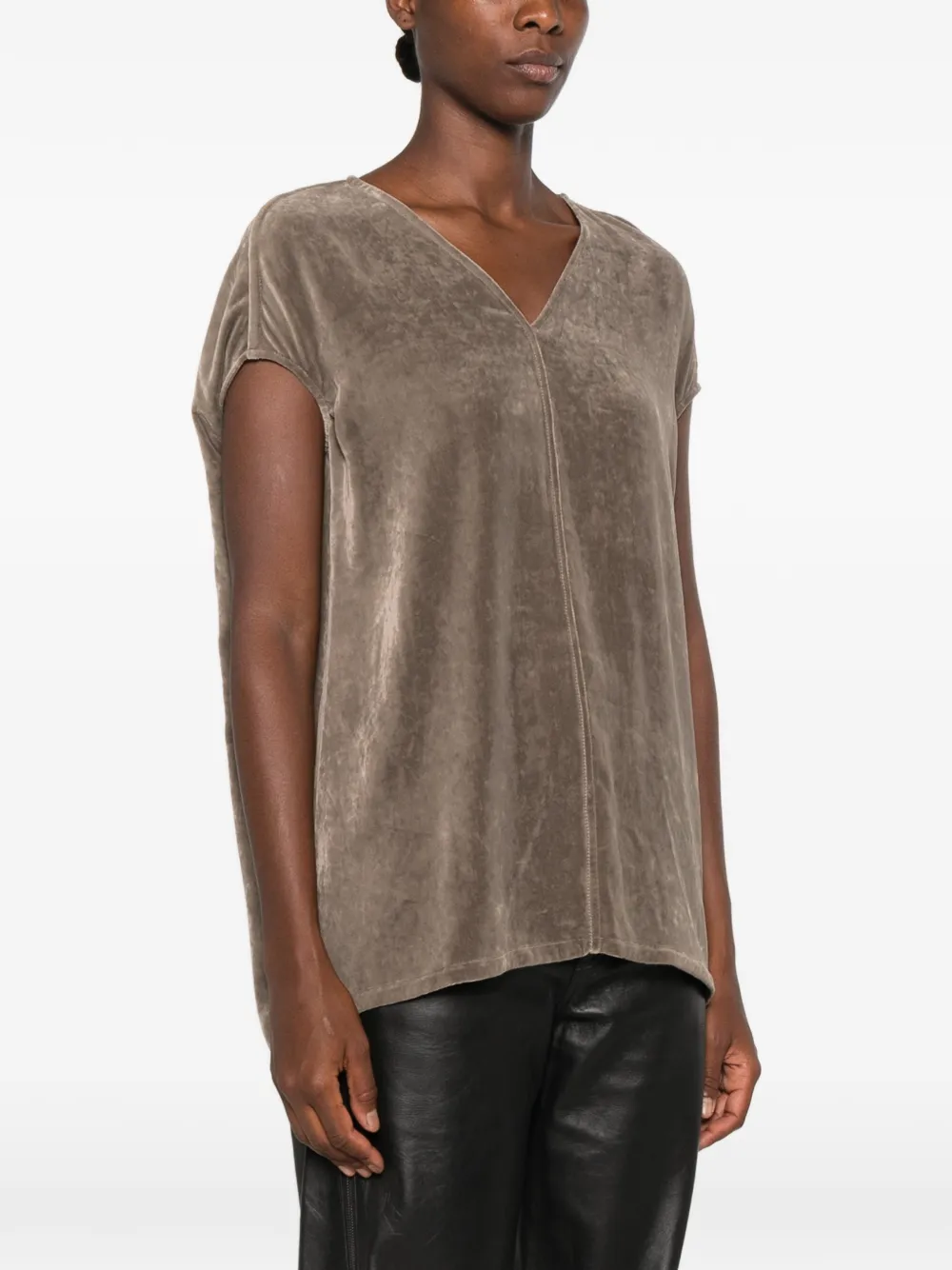 Rick Owens shirt met V-hals Beige