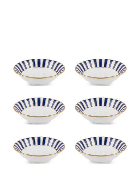 GINORI 1735 Impero Amadeus striped bowls (set of six)