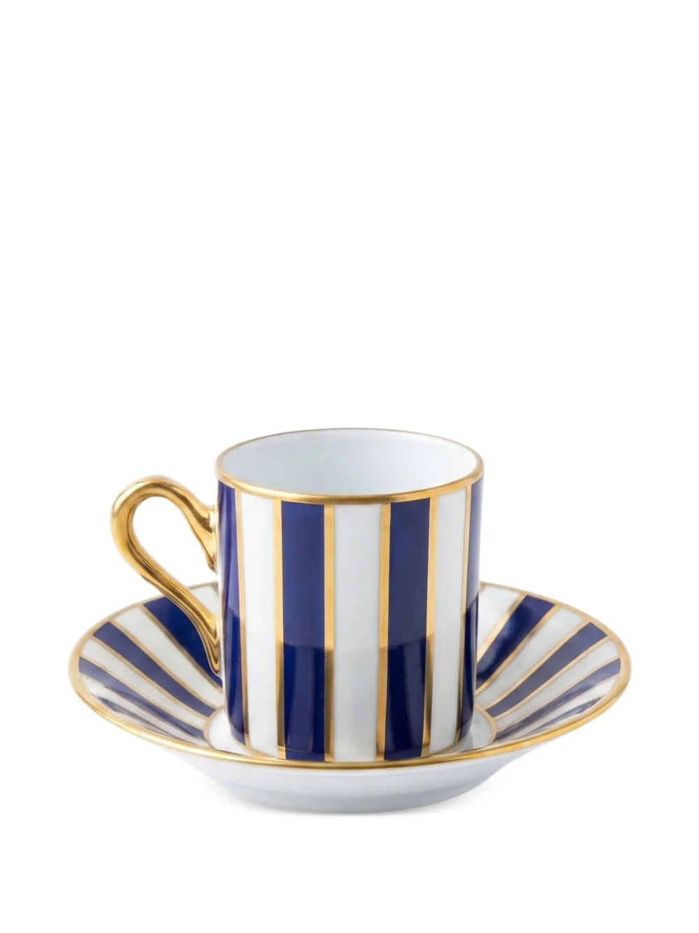GINORI 1735 Impero Amadeus striped coffee set (set of six) - Blu