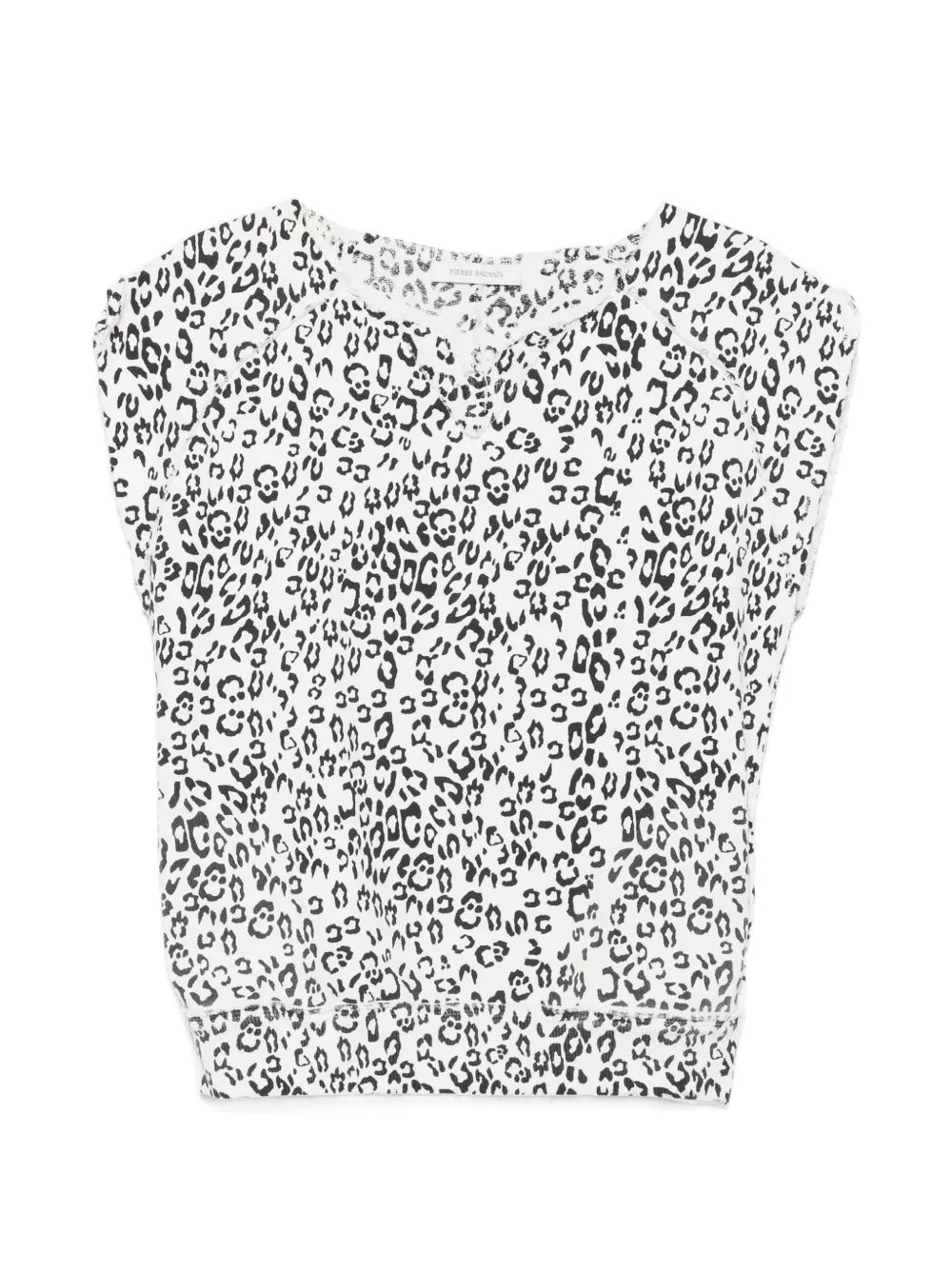 Pre-owned Balmain 2010s Leopard-pattern T-shirt In White