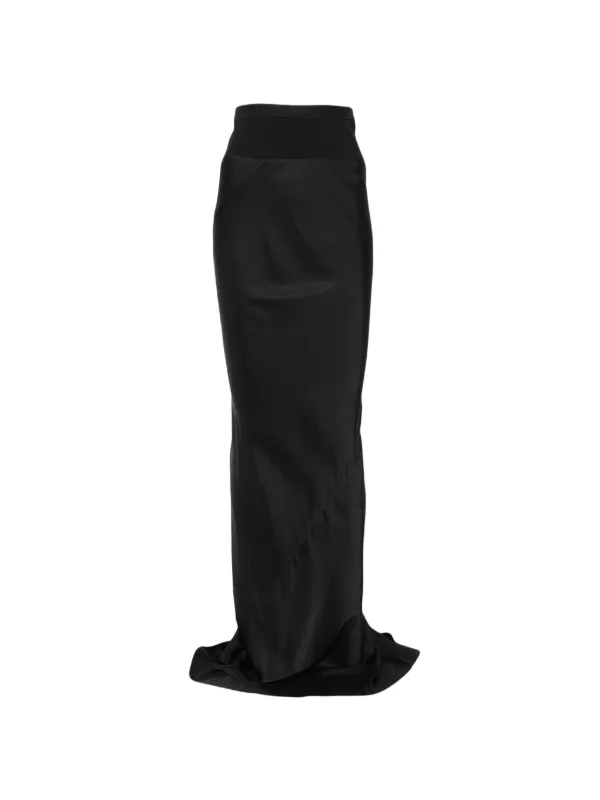Rick Owens Slim Long Coda Skirt in Black