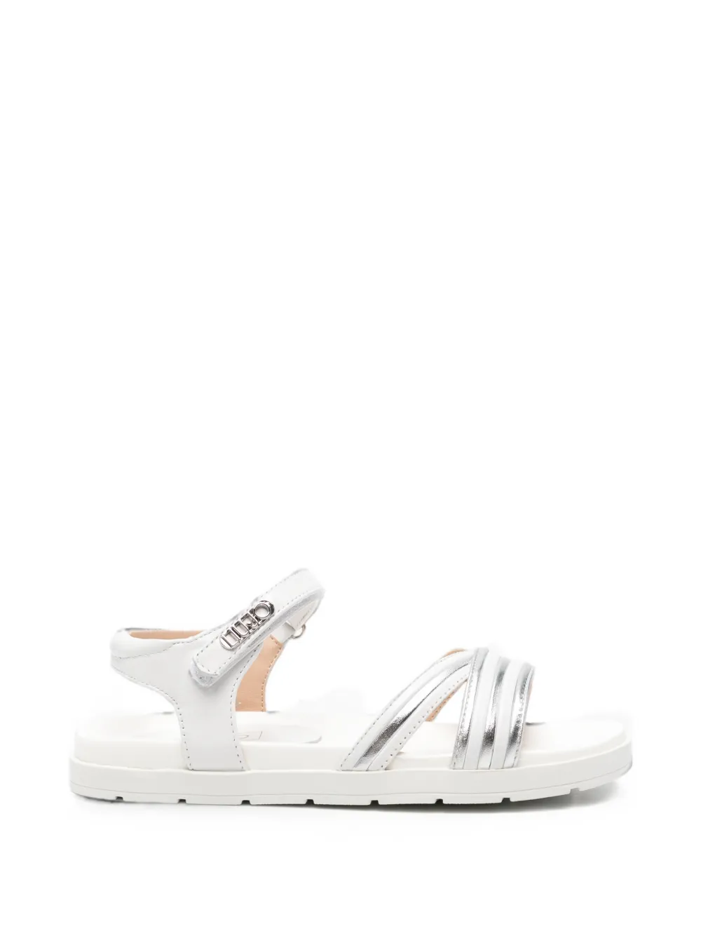 LIU JO Sandali Karyn 02 con placca logo - Bianco