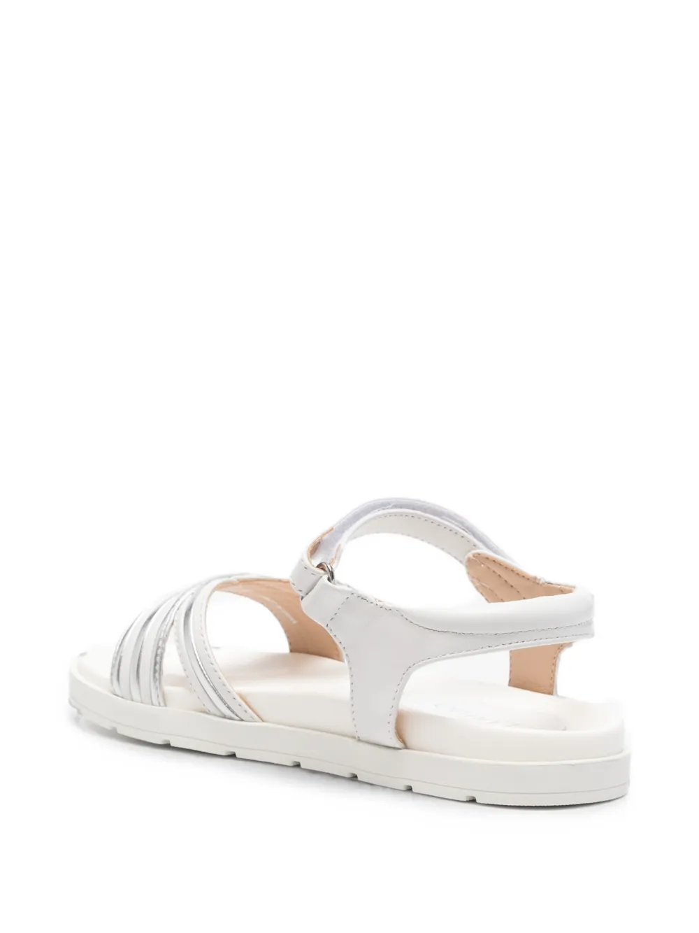 LIU JO Karyn 02 logo-plaque touch-strap sandals Wit