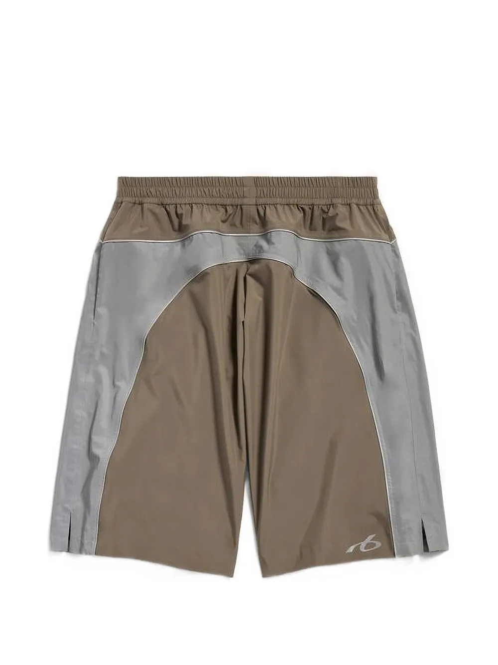 Balenciaga logo-print panelled track shorts - Marrone