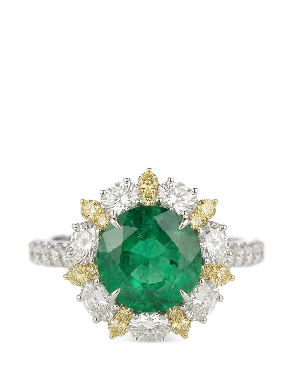 HYT Jewelry emerald and diamond ring