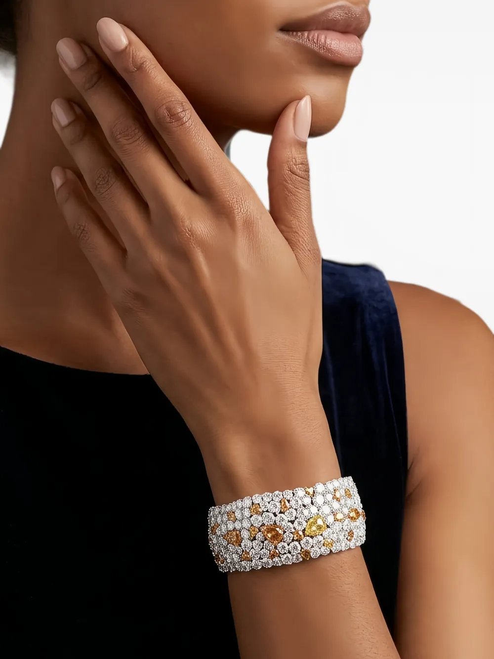 HYT Jewelry white diamond bracelet - Silver