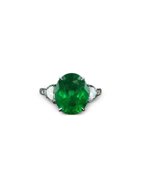 HYT Jewelry anillo con diamantes y esmeralda