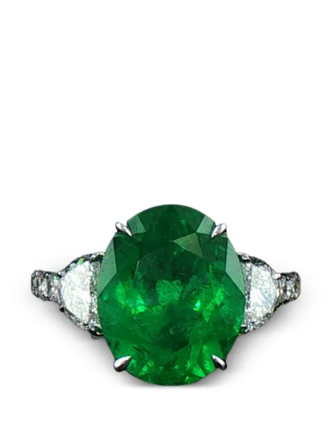 HYT Jewelry anillo con diamantes y esmeralda