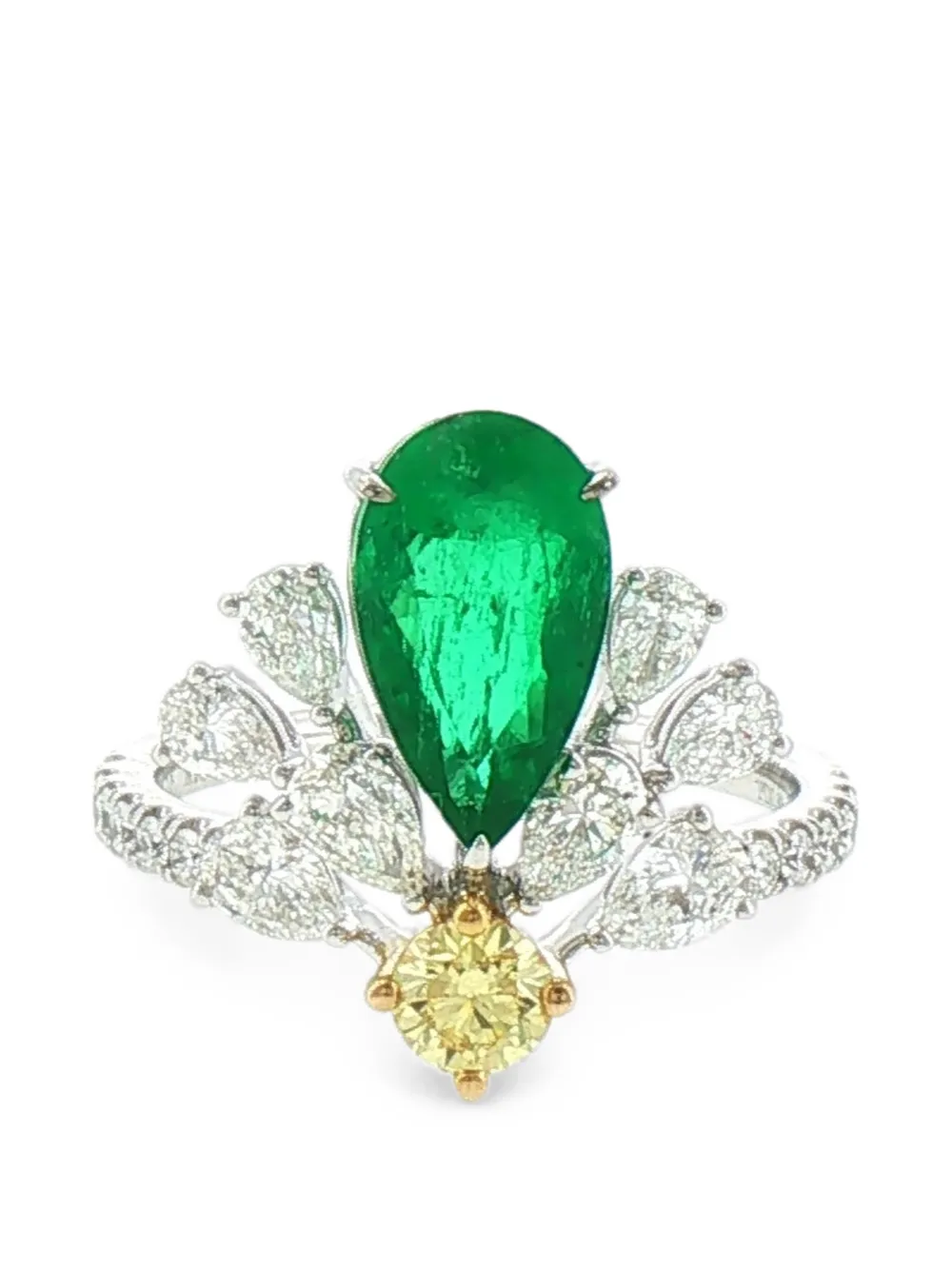 HYT Jewelry emerald and diamond ring - Argento