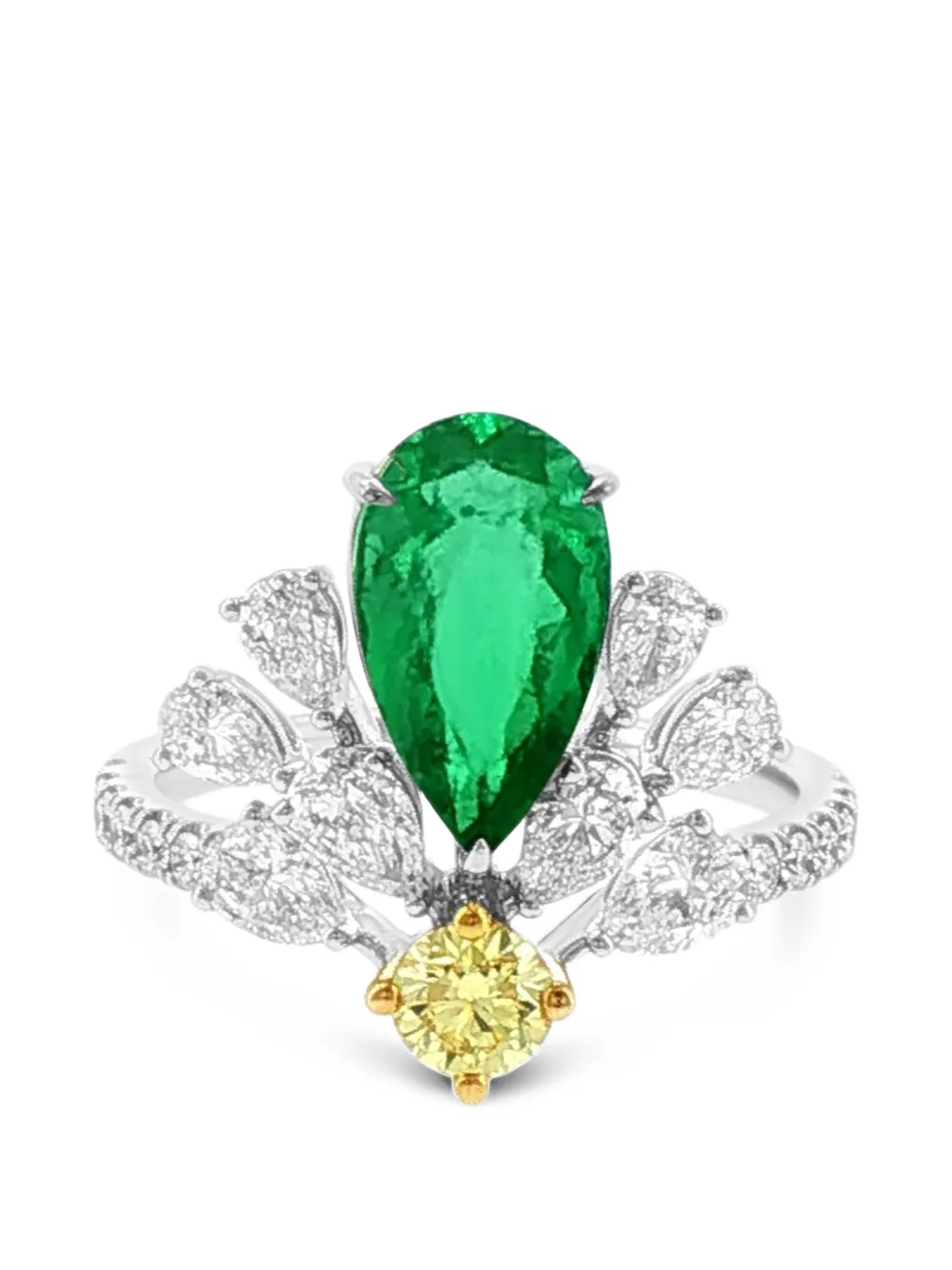 HYT Jewelry emerald and diamond ring - Silber