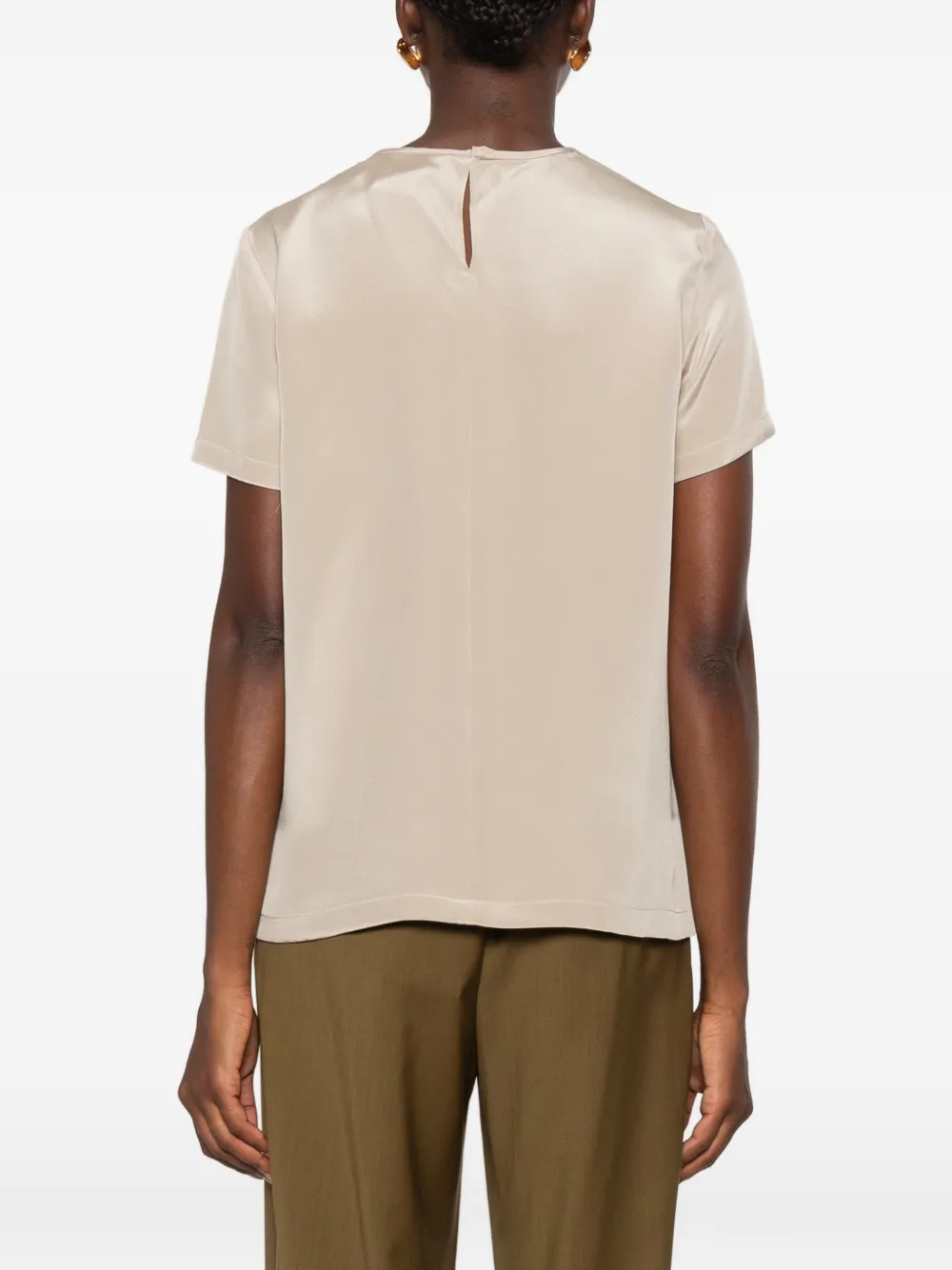 Max Mara Pagano T-shirt met geborduurd logo Groen