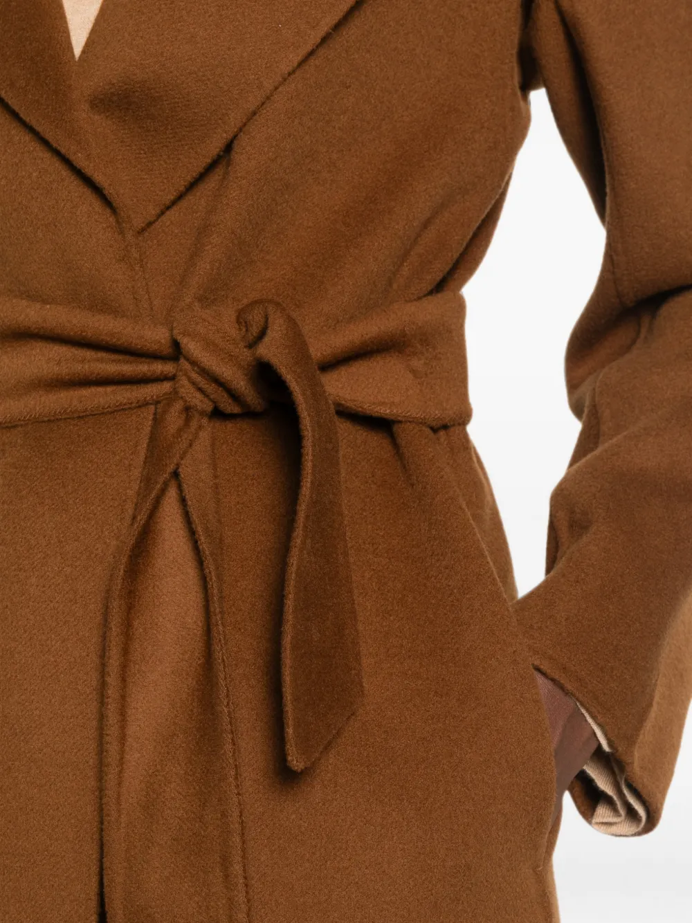 Max Mara Jas met gekerfde revers en ceintuur Bruin