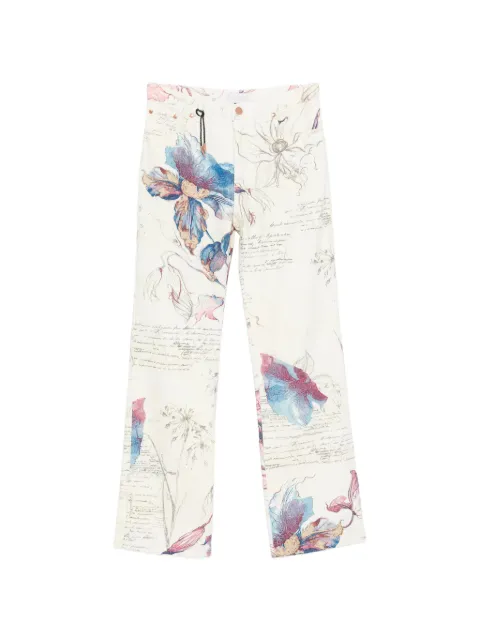 Roberto Cavalli Vintage 2000s floral-print trousers