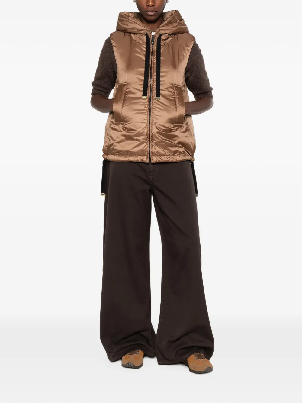 Max Mara Greengo gewatteerde top Bruin