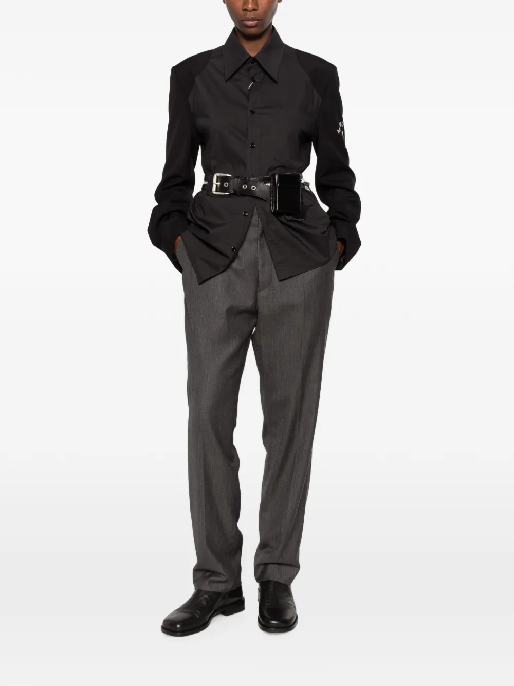 MM6 Maison Margiela Geplooide broek Grijs