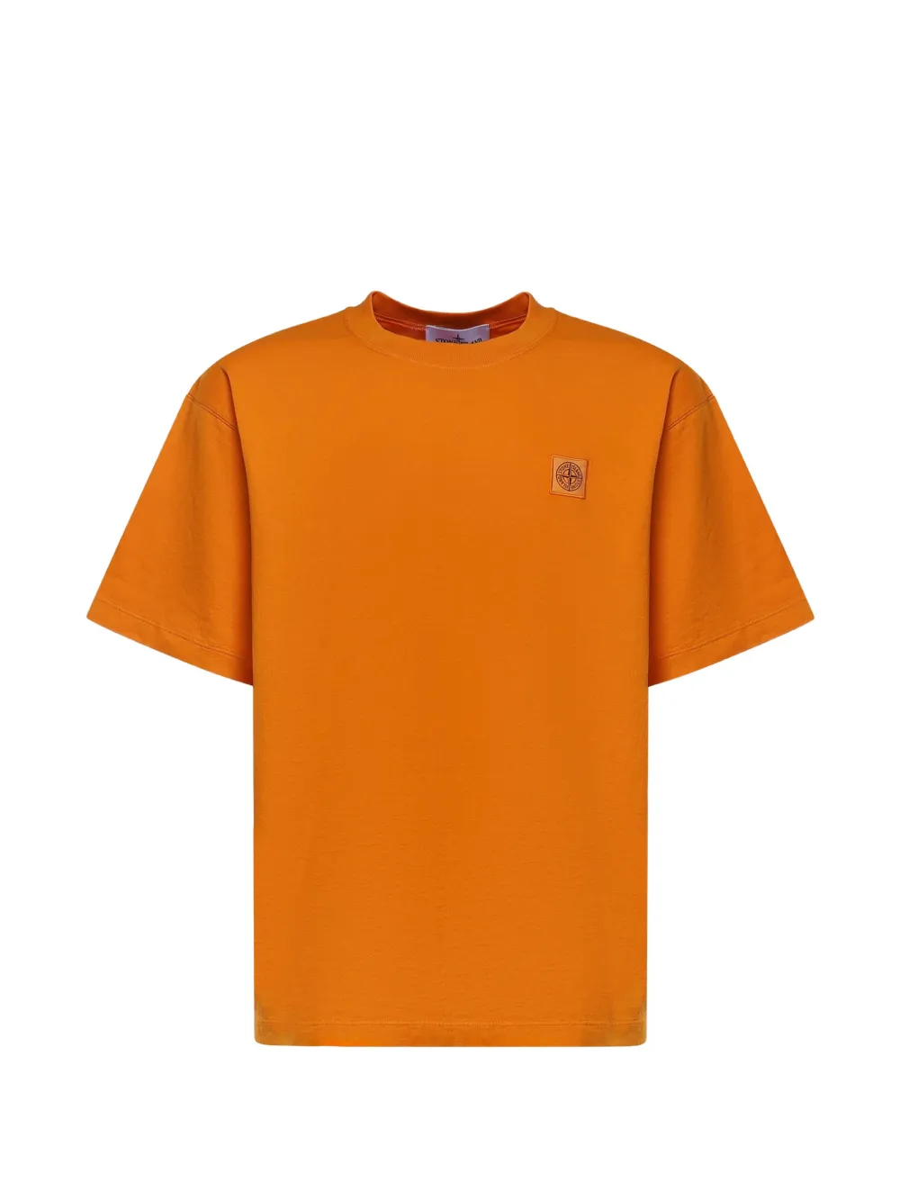 Stone Island Combed logo-patch T-shirt - Orange