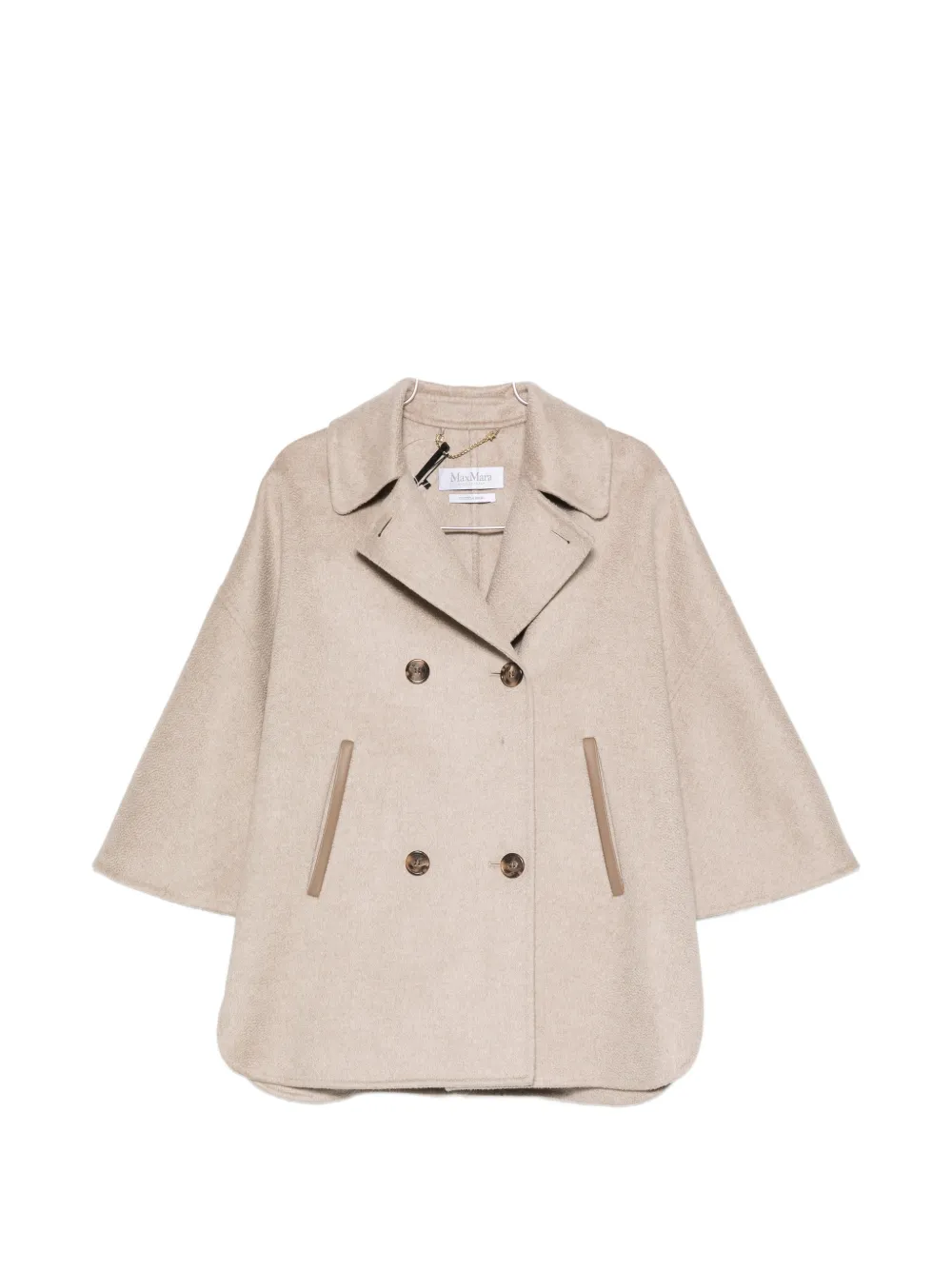 Max Mara Aospite double-breasted cape-style jacket - Neutrals