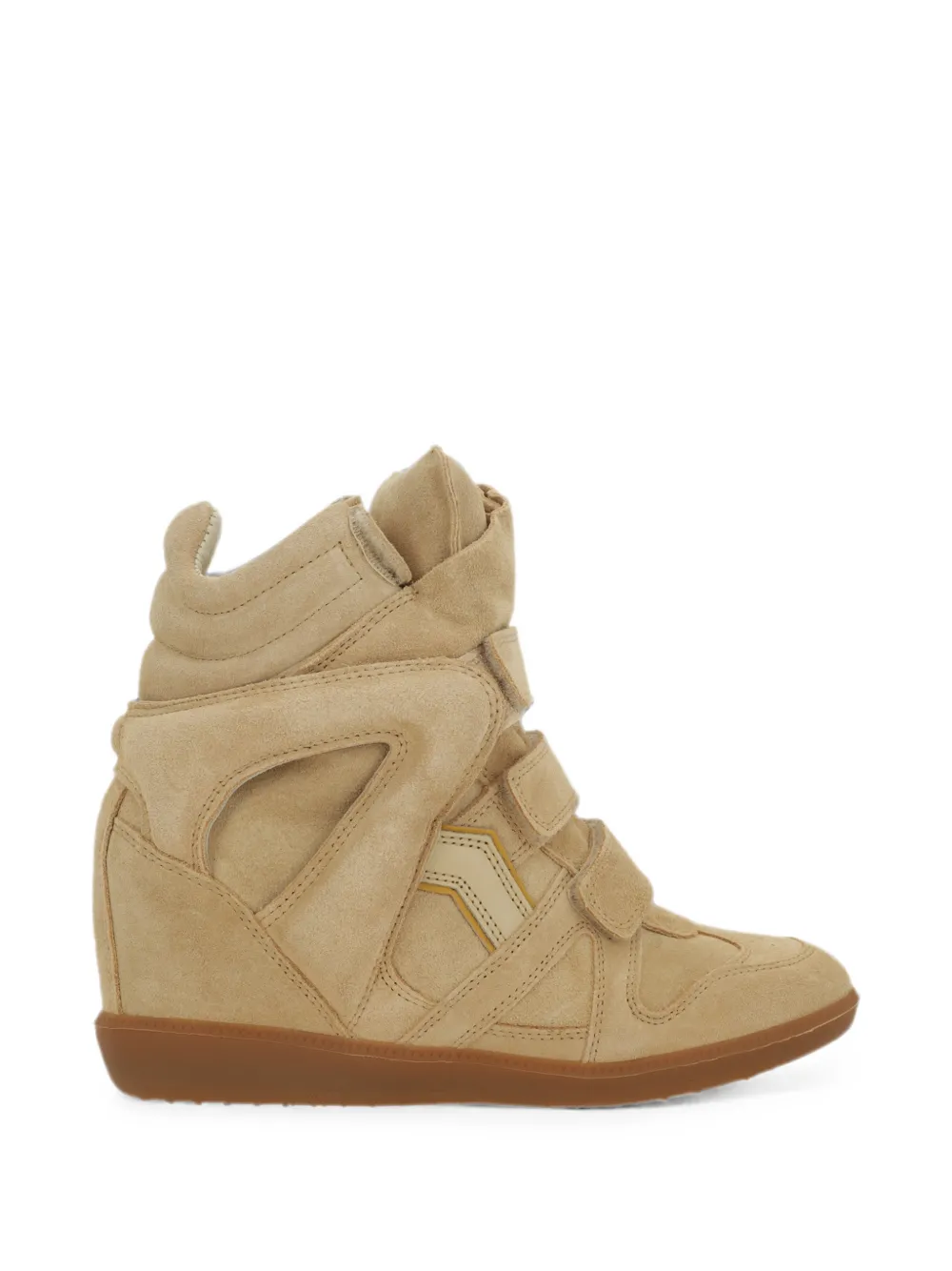 ISABEL MARANT Bekett touch-strap wedge sneakers - Toni neutri