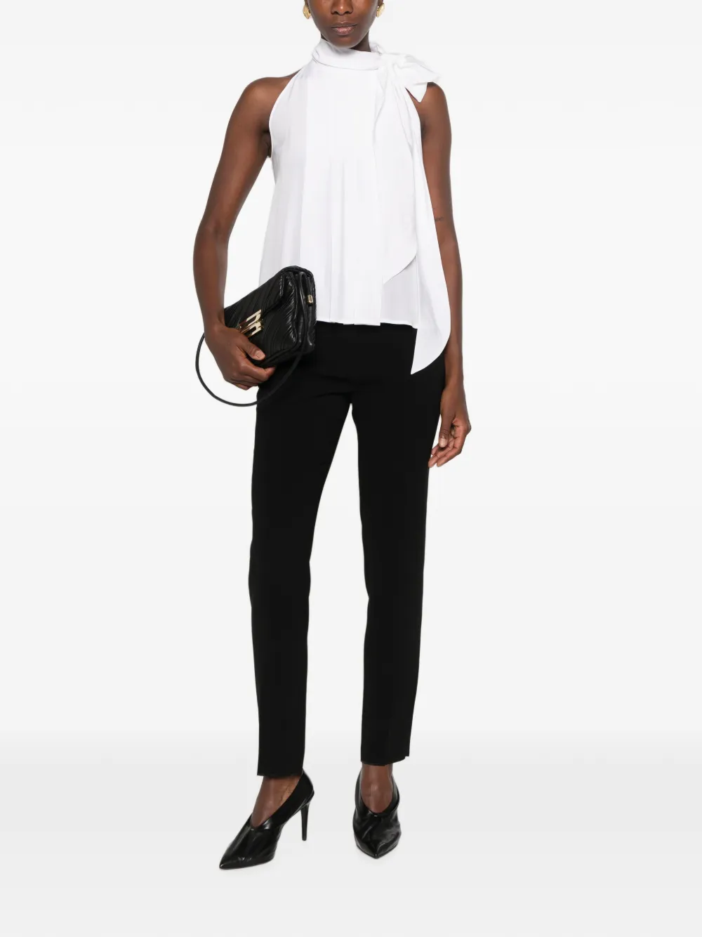 Max Mara Broek met riemlussen Zwart
