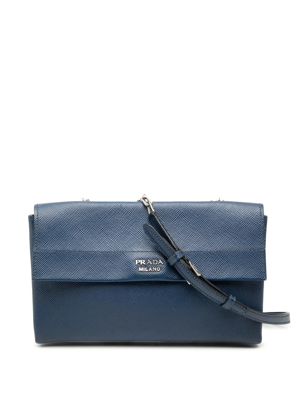 Prada Pre-Owned Borsa a tracolla Double Turnlock 2013-2026 - Blu