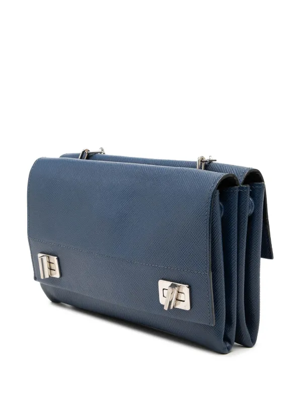 Prada Pre-Owned 2013-2026 サフィアーノレザー ダブルターンロック