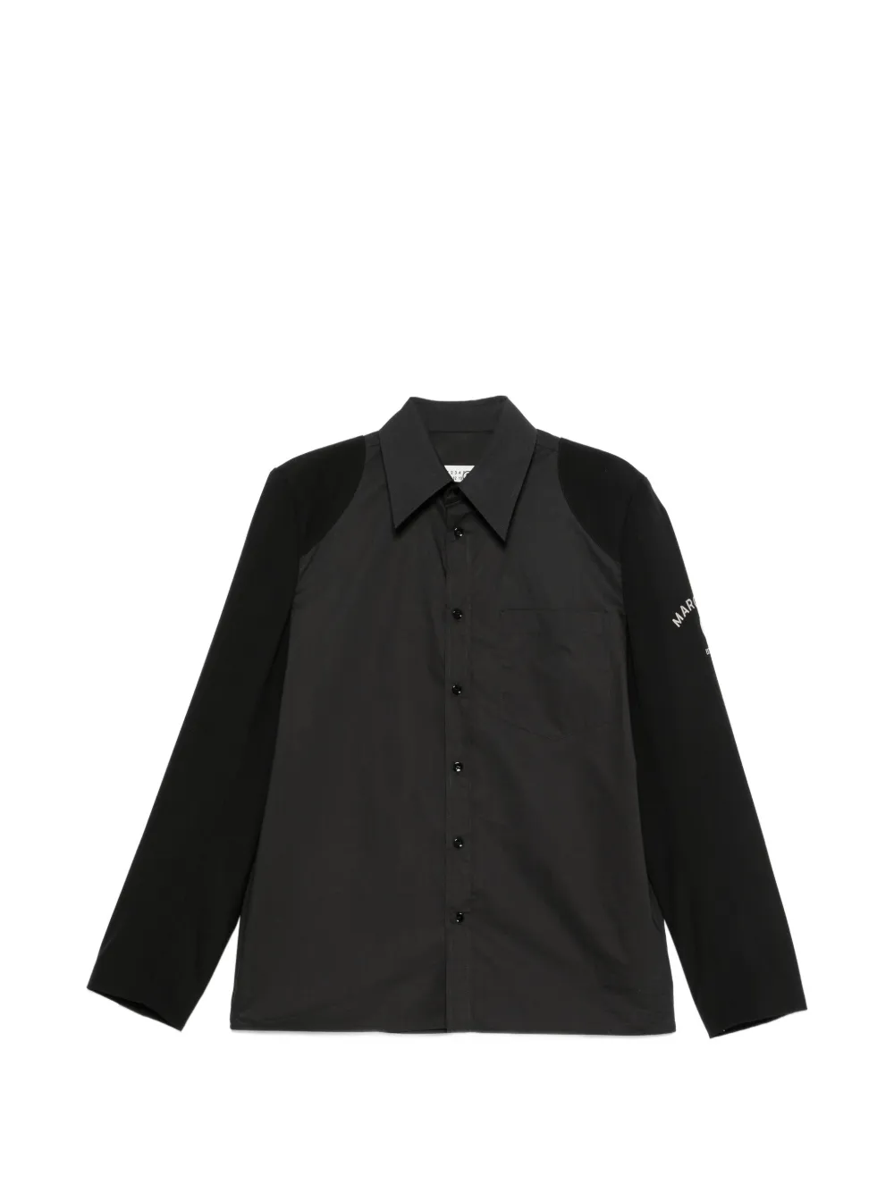 MM6 Maison Margiela logo-print overshirt - Nero