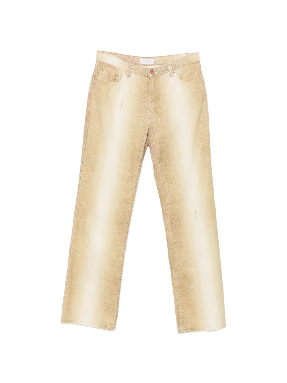 Roberto Cavalli Vintage 2000s Hose mit Schlangen-Effekt - Nude