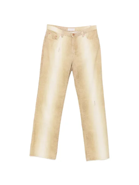 Roberto Cavalli Vintage 2000s snakeskin-effect straight-leg trousers