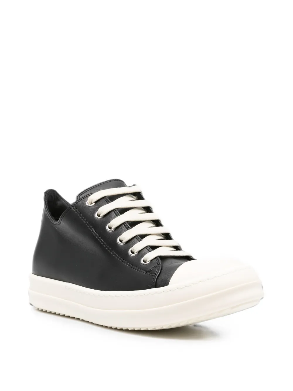 Rick Owens leather sneakers Zwart