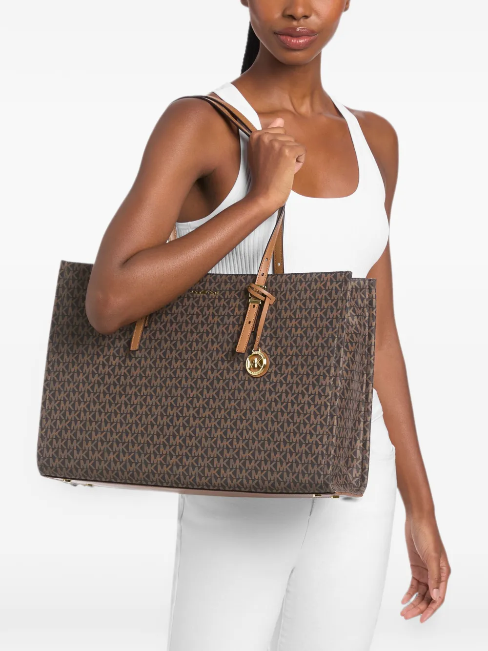 Michael Kors Grote Zadie shopper Bruin
