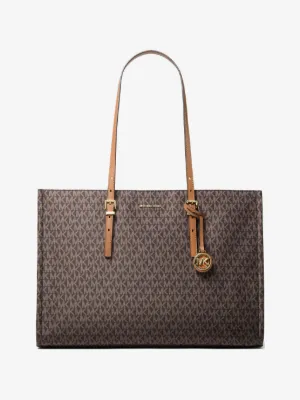 MICHAEL KORS MKロゴ モノグラム ハンドバッグ ブラウン マイケル 