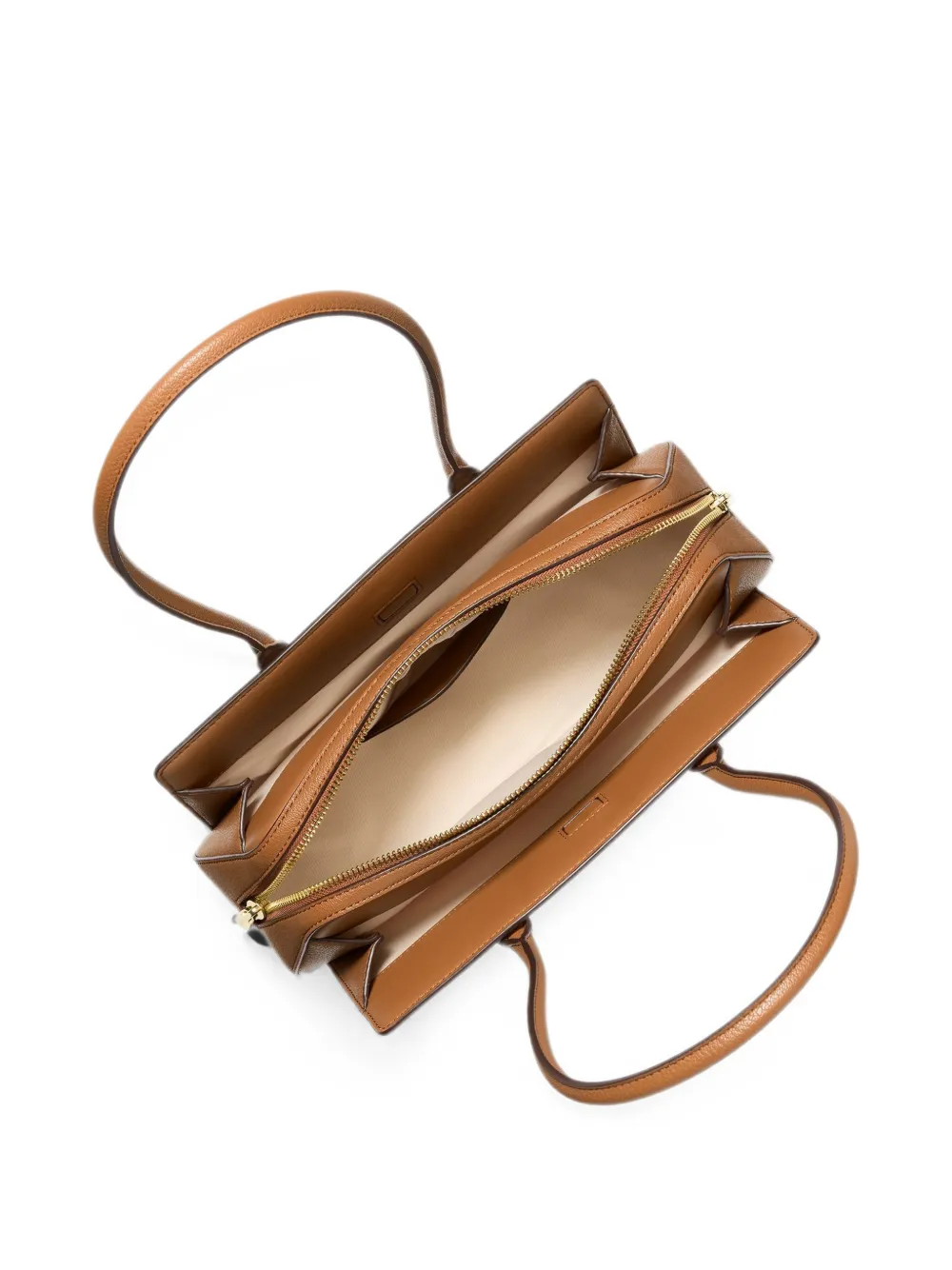 Michael Kors Kleine Laila East-West tas met monogramprint Beige