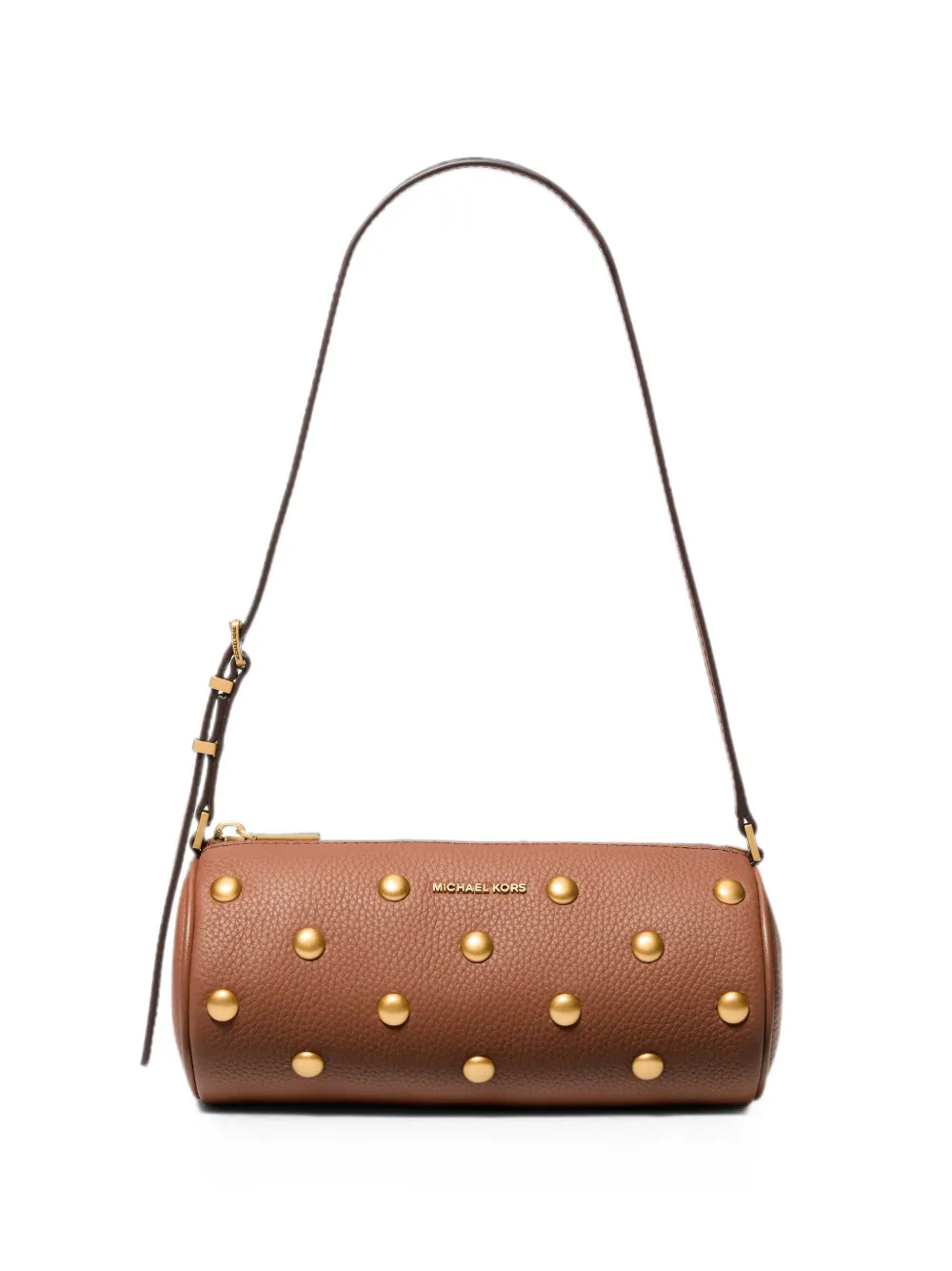 Michael Kors small Izzy stud-embellished shoulder bag - Braun