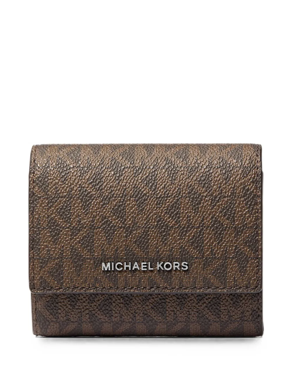 Michael Kors Hudson logo-print wallet - Braun